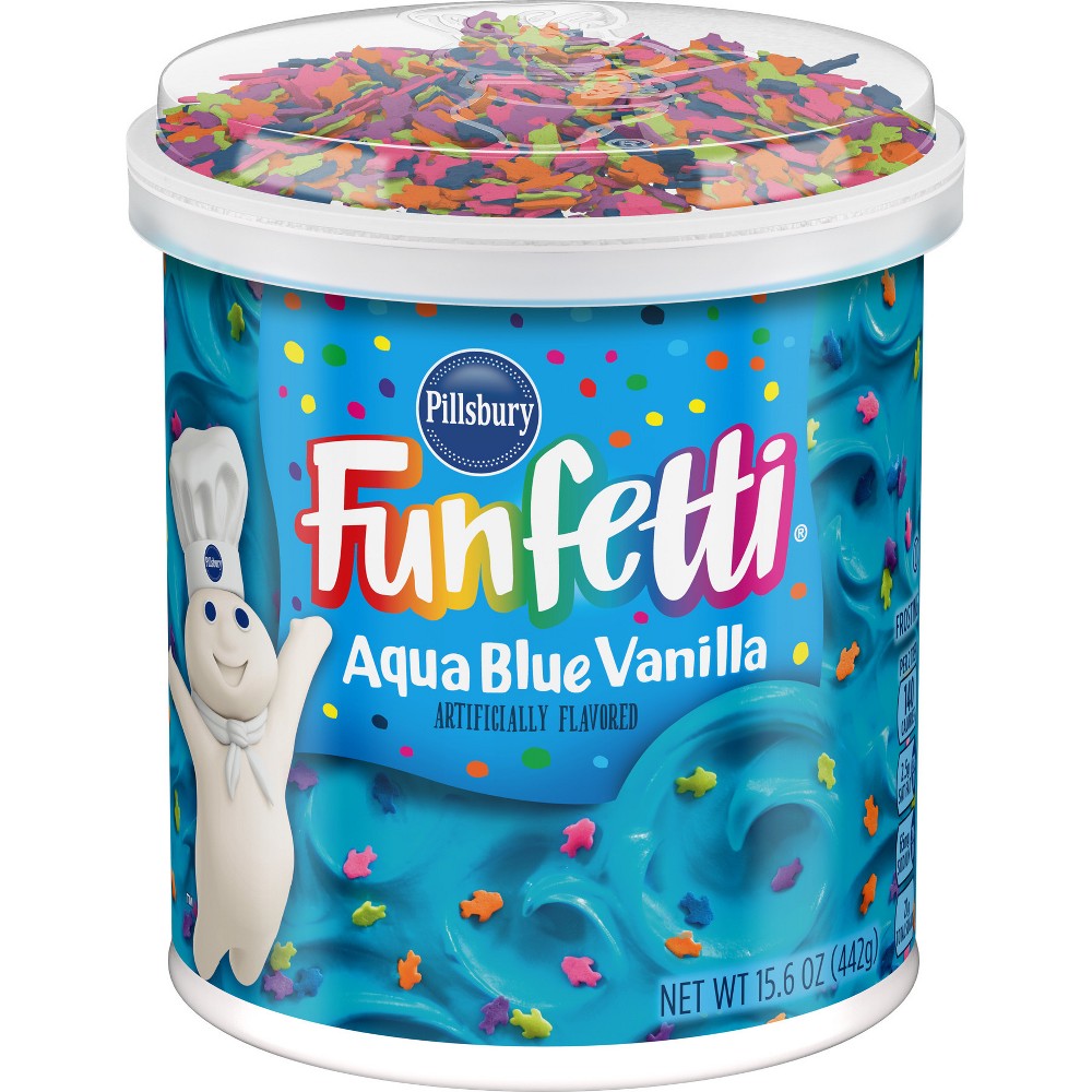 UPC 051500555071 product image for Pillsbury Funfetti Aqua Blue Vanilla Frosting - 15.6oz | upcitemdb.com