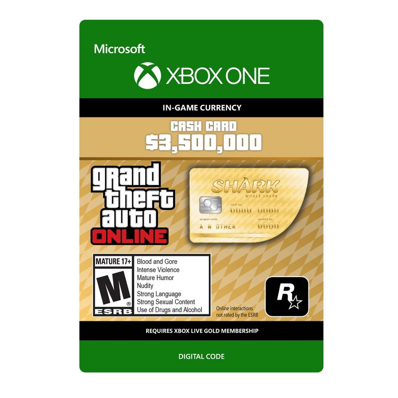 Grand Theft Auto Online: Whale Shark Card - Xbox One (Digital), 1 of 8