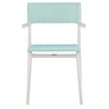 Lafuma Batyline Duo ORON Sustainable Aluminum Weather Resistant Stackable Outdoor Dining Armchair w/287 Pound Capacity, Sand/Mistral Blue (Set of 2) - 2 of 4
