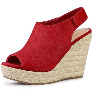 Perphy Women's Slingback Platform Heels Espadrille Wedges Sandals - 1 of 4