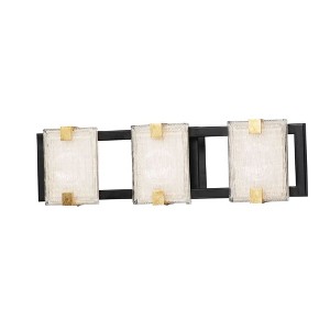 Maxim Lighting Radiant 3 - Light Vanity in  Black/Gold Leaf - 1 of 4