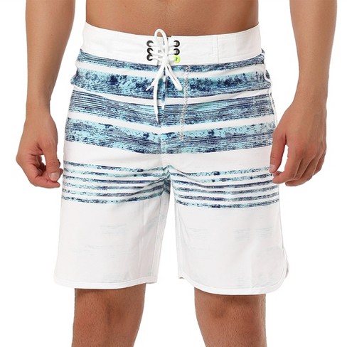 Lars Amadeus Men's Striped Beach Shorts Color Block Swimming Drawstring ...