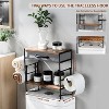 MaseiKar Over The Toilet Storage, 2 Tier Bathroom Shelf Over Toilet with Paper Toilet Holder ,Bathroom Organizer Home Storage Rack , Black - 4 of 4