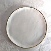 Jiallo 12.5" Simplicity Collection White Porcelain Gold Trim Freestyle Round Charger Plate - 3 of 4