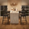 Set of 2/4 Counter Height Bar Stool with Back & Upholstered Wider Seat for Kitchen Island, Easy Assembly - 4 of 4