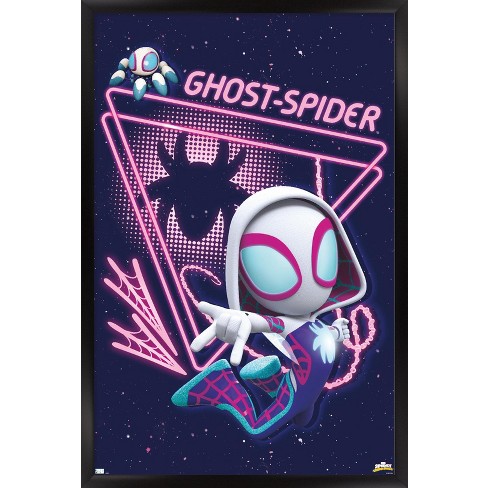 Marvel Spidey and His Amazing Friends - Ghost Spider Wall Poster, 22.375 inch x 34 inch Framed, FR23664BLK22X34EC