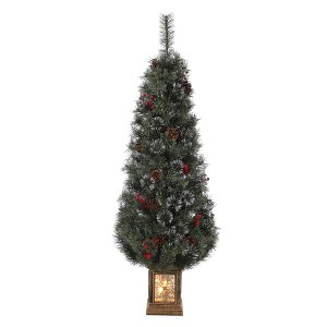 Artificial Full Christmas Tree, Premium Hinged Xmas Pine Tree with PVC Branch Tips, Perfect for Christmas Decoration, Home, Party, Holiday - 1 of 4