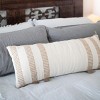 Tan Outer Striped 14X36 Hand Woven Filled Pillow - Foreside Home & Garden - 2 of 4