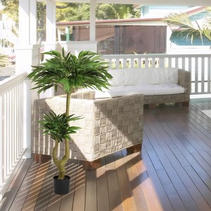 MAYEERTY Arificial Willow Green Trees High Quality for Office Outdoor Indoor Decortion in Pot, 63in, 1pcs/set - 1 of 4