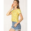 INSPIRE CHIC Women's Crew Neck Short Sleeve Floral T-Shirt - 2 of 4