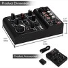 Pyle 3 Channel DJ Controller - USB Mixer Sound Audio Recording Interface with XLR & 3.5 mm Microphone Jack - 2 of 4