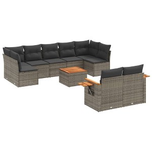 vidaXL Garden Sofa Set Grey - 1 of 4