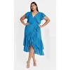 Women's Plus Size Midi Frill Dee Dress - cornflower | CITY CHIC - 2 of 4
