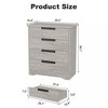 Acekool 4-Drawer Dresser, Modern Gray Chest with Embedded Handles, Wide Storage Organizer for Bedroom, Living Room, Entryway, Nursery - 2 of 4