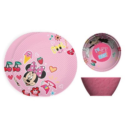 minnie mouse dinnerware set