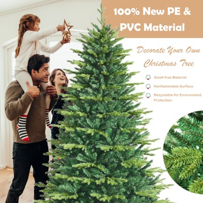 8ft Green Pine Prelit Outdoor Christmas Tree with LED Lights