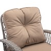 Osparple Patio Furniture Set Bistro Set Wicker Woven 360 Degree Swivel Chairs with Cushions Glass Coffee Table for Outdoor, Patio, Terrace - 2 of 4