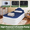 Twin XL Size Air Mattress with Built-in Pump, 18in Inflatable Bed with Headboard, Blow Up Mattress with Carry Bag and Repair Tools for Travel - 2 of 4