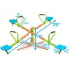 JUJABU 360° Rotating 4-Seat Outdoor Seesaw for Kids, Sturdy Plastic Ride-On Toy, Ages 3+ - 2 of 4