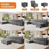 140" Sectional Sofa with Storage, U Shaped Convertible Sofa w/ Ottomans, 7-Seat Modern Convertible L Shaped Couch for Living Room - 4 of 4