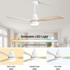 Sofucor Low Profile Ceiling Fan With Lights Remote Control 48'' Modern Wood Blade Ceiling Fan For Bedroom Living Room Indoor Outdoor Farmhouse Patio - 3 of 4
