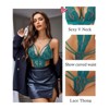 Clotth Women's Deep V Lace Teddy Bodysuit - Exquisite One Piece Lingerie, Babydoll Teddy Underwear - 4 of 4