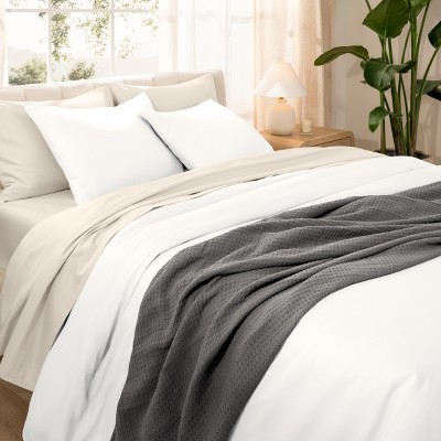 400 Thread Count Organic Cotton Sateen Duvet Cover and Sham Set by Bare Home