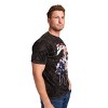 Jojo's Bizarre Adventure Group Shot Logo Text Adult Black Mineral Wash Crew Neck Short Sleeve T-shirt - 2 of 4