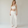 Anna-Kaci Lounge Women's Rib Knit Lounge Pants with Scalloped Hem and Soft Stretch Waistband - 4 of 4