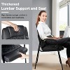 VECELO PU Leather Office Guest Chairs Set of 2/4, Upholstered Ergonomic Stationary Side Chairs with Padded Armrests, Black - 4 of 4