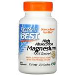 Doctor's Best High Absorption Magnesium 100% Chelated with Albion Minerals, 100 mg, Tablets, Dietary Supplements