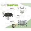 AMERLIFE 8FT 10FT 12FT 14FT 15FT 16FT Outdoor Trampoline with Enclosure Net and Ladder, Recreational Trampolines for Kids and Adults - 3 of 4