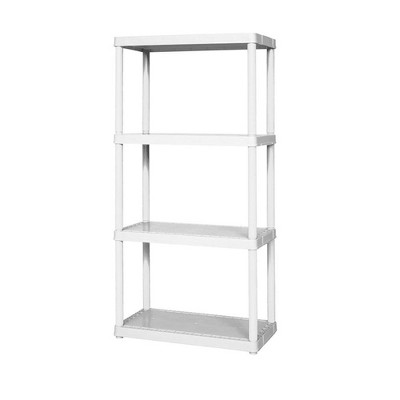 target white shelving unit