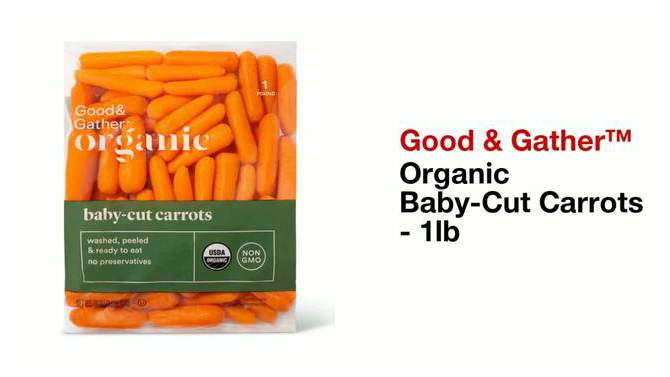 Organic Baby-Cut Carrots - 1lb - Good &#38; Gather&#8482;, 2 of 5, play video