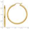 Black Bow Jewelry 2.5mm x 40mm 14k Yellow Gold Classic Round Hoop Earrings - 4 of 4