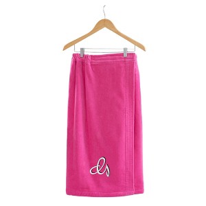 Personalization Mall Bath Time Monogram Towel Wrap - Hot Pink - 1 of 1