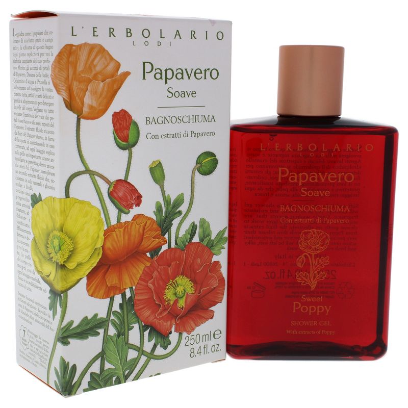 Sweet Poppy Shower Gel by LErbolario for Women - 8.4 oz Shower Gel, 3 of 7