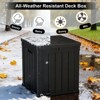 MooxvMoo 50-Gallon Outdoor Deck Box. Lockable, waterproof&UV-resistant storage for patio furniture,garden tools, cushions&pool gear,Black - 4 of 4
