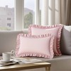 REGALWOVEN Scalloped Trim Outdoor Throw Pillow Covers for Sofa Living Room Home Decor 1 Pc - 2 of 4
