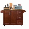 Bella Depot 53.78'' Mobile Kitchen Island Cart with 3 drawers Drop-Leaf Table Spice Rack - 4 of 4