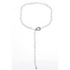 CTM Women's Rhinestone Paved Metal Buckle Chain Belt - 2 of 3