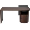 L Shaped Computer Desk, L-Shaped Executive Desk with Open Storage, Cabinet, 360° Rotating Home Office Modern Corner Desk Study Writing Table - 4 of 4