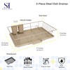 Steel 3-Piece Countertop Dish Drainer by Sweet Home Collection® - 2 of 4