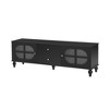 CAVINAS TV Stand Modern TV Stand Entertainment Center with Fluted Glass Doors for TVs up to 75 Inches for Living Room - 3 of 4