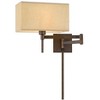 Cal Lighting WL-2930-RU Transitional One Light Swing Arm Wall Lamp from Robson Collection in Bronze/Dark Finish, 26.00 inches - 2 of 3