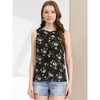 Allegra K Women's Ruffle Sleeveless Chiffon Floral Top - image 3 of 4