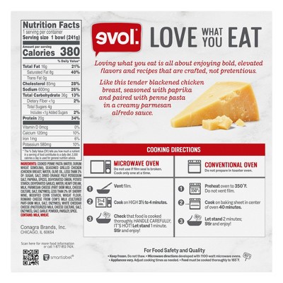 Evol Blackened Chicken Alfredo - 8.5oz