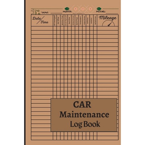 Vehicle Maintenance Log Pocket Size Printable Car 