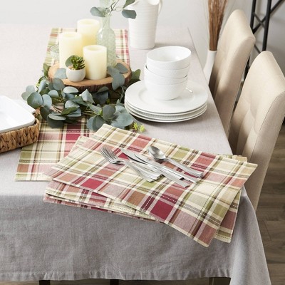 13"x72" Homespun Plaid Table Runner - Design Imports