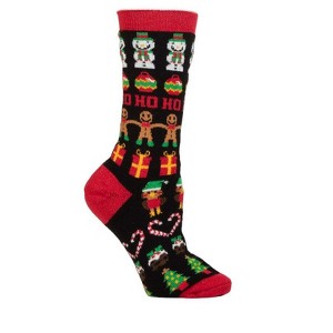 Women's Ellen Gingerbread ULTRA LITE® Crew Socks | Size Women's 5-9 - Black Multi - 1 of 1